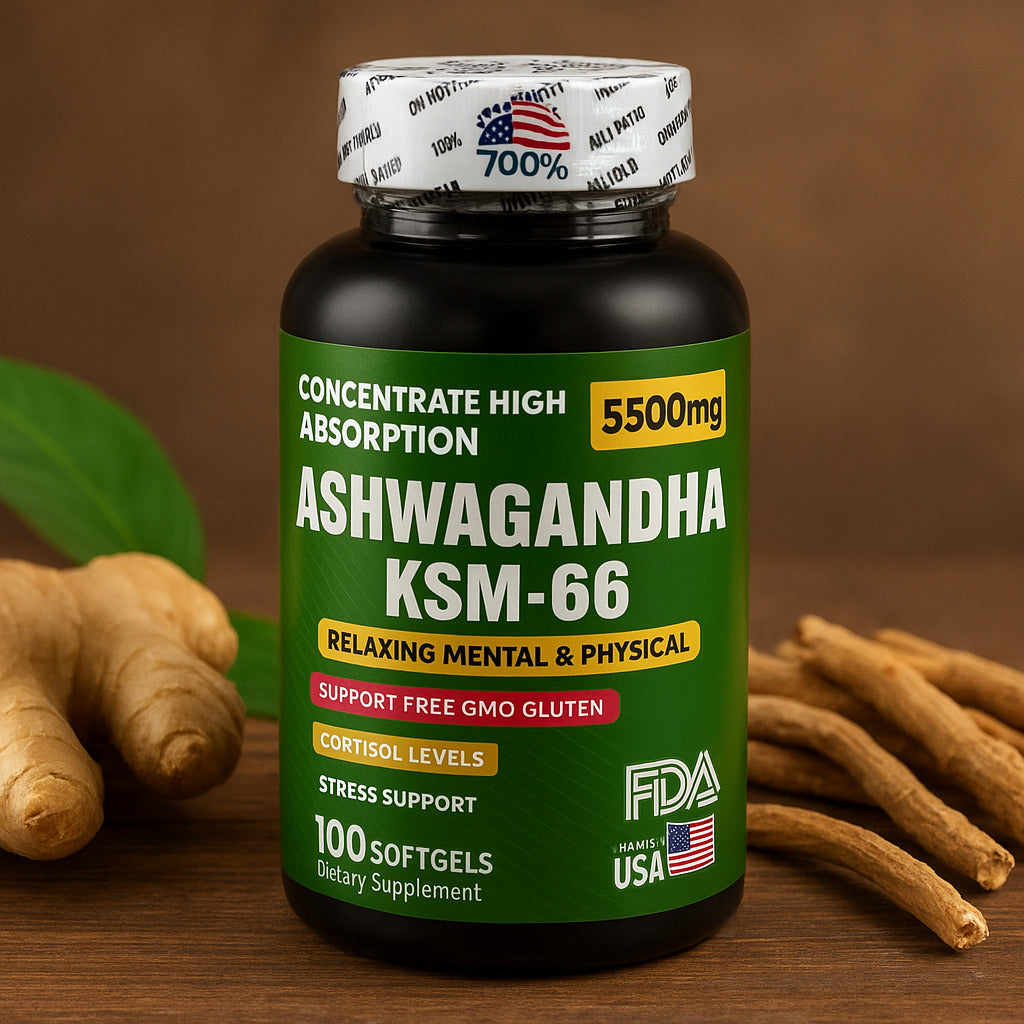 🌟 AshwaVital KSM-66® – (ORIGINAL )Fuerza, Enfoque y Equilibrio Natural