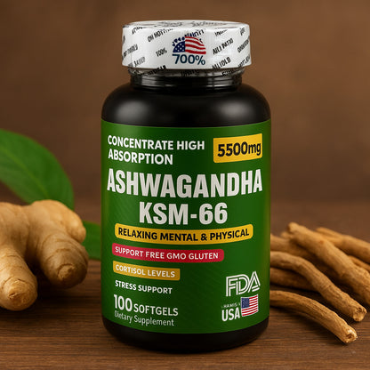 🌟 AshwaVital KSM-66® – (ORIGINAL )Fuerza, Enfoque y Equilibrio Natural