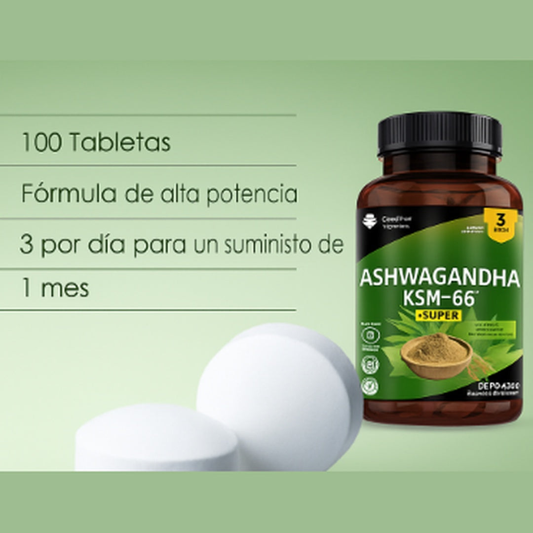 🌟 AshwaVital KSM-66® – (ORIGINAL )Fuerza, Enfoque y Equilibrio Natural