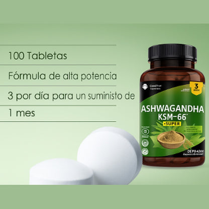 🌟 AshwaVital KSM-66® – (ORIGINAL )Fuerza, Enfoque y Equilibrio Natural